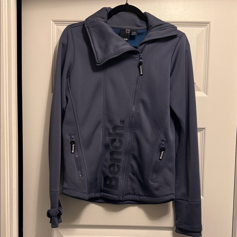 Bench Slate Blue Softshell Jacket with Vertical Logo